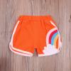 Toddler Kid Baby Boy Girl Shorts Elastic Waist Rainbow Bottoms Shorts Active Sportswear Beach Children Summer Clothes (Orange, 5-6 Years) view 2