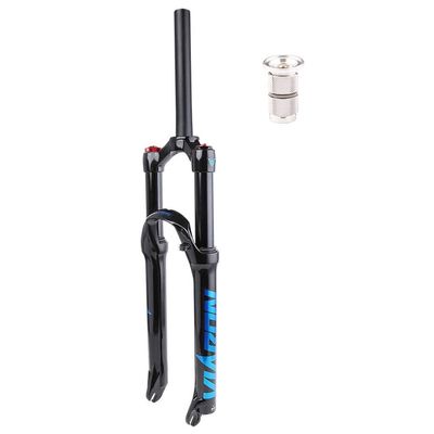LvTu Suspension Fork 26 27.5 29 Inch, Manual Lockout Mountain Bike Air Fork, Shock Absorber, with Expander Plug Black/Blue (Size : 29 inches)