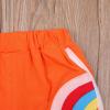 Toddler Kid Baby Boy Girl Shorts Elastic Waist Rainbow Bottoms Shorts Active Sportswear Beach Children Summer Clothes (Orange, 2-3 Years) view 3