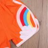 Toddler Kid Baby Boy Girl Shorts Elastic Waist Rainbow Bottoms Shorts Active Sportswear Beach Children Summer Clothes (Orange, 2-3 Years) view 4