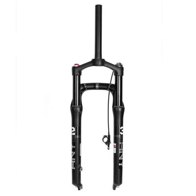 LvTu 26inch Snow Bike Front Fork Aluminum Alloy, Air Gas Fat Fork Manual Lockout, for 4.0" Tire Straight