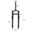 LvTu 26inch Snow Bike Front Fork Aluminum Alloy, Air Gas Fat Fork Manual Lockout, for 4.0" Tire Straight view 2
