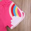 Toddler Kid Baby Boy Girl Shorts Elastic Waist Rainbow Bottoms Shorts Active Sportswear Beach Children Summer Clothes (Rose Red, 3-4 Years) view 4