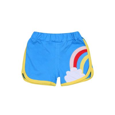 Toddler Kid Baby Boy Girl Shorts Elastic Waist Rainbow Bottoms Shorts Active Sportswear Beach Children Summer Clothes (Blue, 2-3 Years)