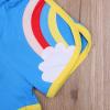 Toddler Kid Baby Boy Girl Shorts Elastic Waist Rainbow Bottoms Shorts Active Sportswear Beach Children Summer Clothes (Blue, 2-3 Years) view 4