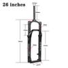 LvTu Snow/Beach Bike Air Fat Fork 26 Inch, Aluminum-Alloy for 4.0" Tire - Black view 2