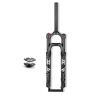 LvTu Fork 26/27.5/29 Inch, 1-1/8" Alloy Straight Air Supension Forks Bike Accessories Shock with Expander Plug (Color : Manual Lockout, Size : 27.5 inches)