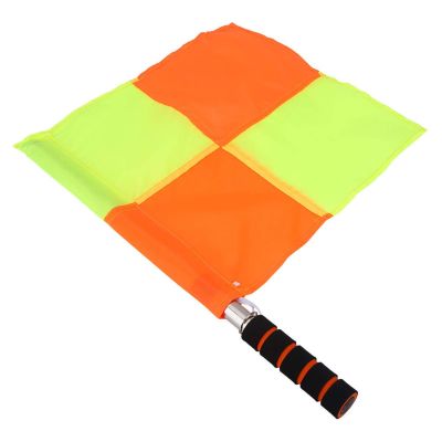 2PCS Colorful Referee Linesman Flag with Storage Bag for Sports Match Soccer Football Hockey Training