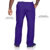 Landau Essentials Relaxed Fit 7-Pocket Elastic Cargo Scrub Pants for Men 8555 Grape view 3