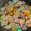 Thomassilk Genuine 61.00 Cts Natural AAA Grade Ethiopian Multi Fire Opal Rough Lot, Reiki Crystals and Healing Stones,Jewelry Making Gemstone, Ultra Fire Striking Opal, Opal Rock Rough Lot 103 view 1