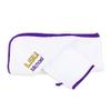 Designs by Chad and Jake Personalized LSU Tigers Hooded Towel & Wash Cloth Set (White) view 1
