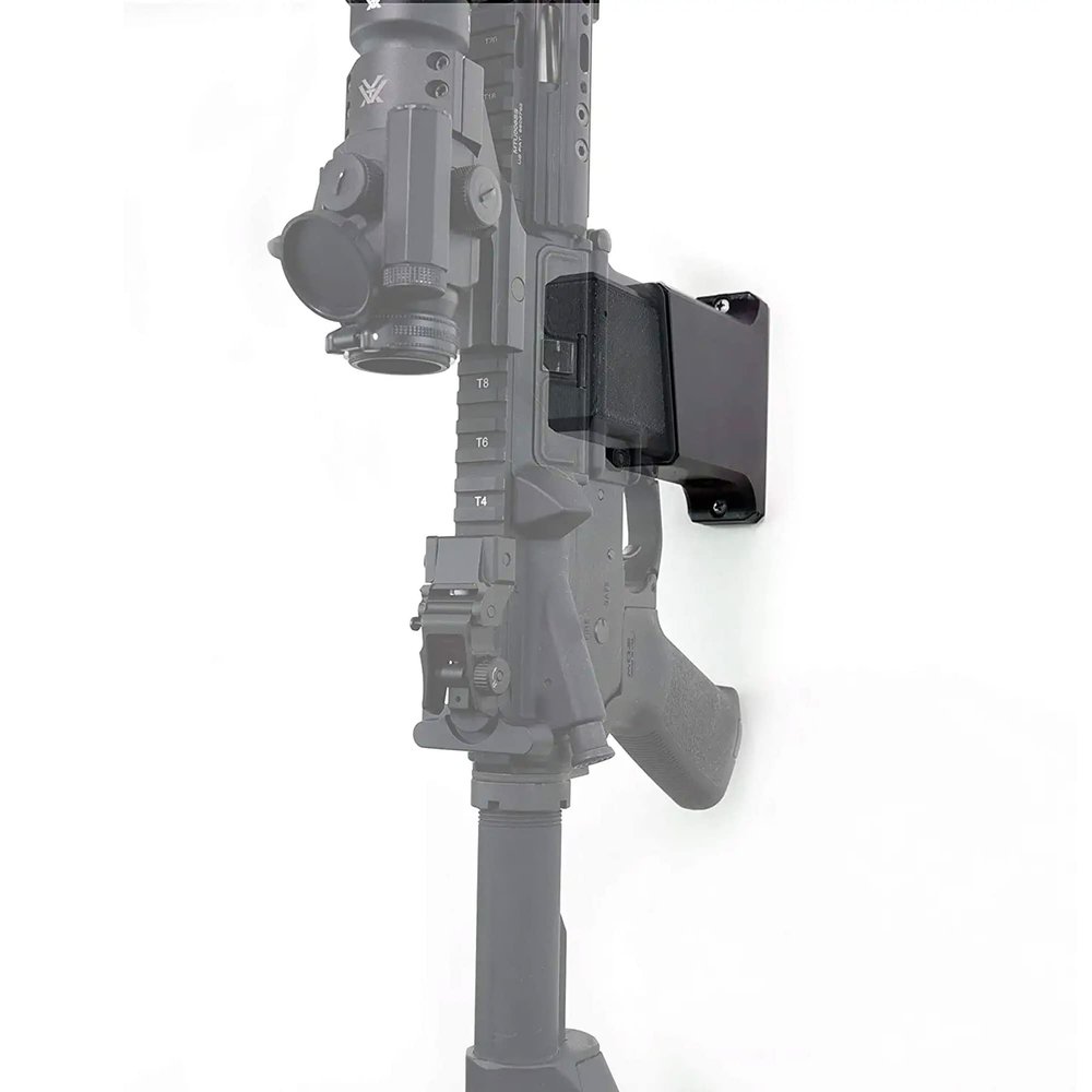 Spartan Mounts Vertical Locking Mount Wall Display - Low Profile Floating Design, Vertical and Horizontal Mounting Solution for Standard .223/5.56 Rifles, Black, 1 Count