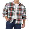 Amazon Essentials Men's Long-Sleeve Flannel Shirt, Red White Tartan Plaid, X-Large view 4
