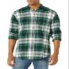 Amazon Essentials Men's Long-Sleeve Flannel Shirt, Green White Plaid, XX-Large view 1