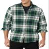 Amazon Essentials Men's Long-Sleeve Flannel Shirt, Green White Plaid, X-Small view 4