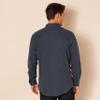 Amazon Essentials Men's Regular-Fit Long-Sleeve Two-Pocket Flannel Shirt, Dark Denim, Small view 3