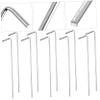 20pcs Ground Nail Tent Stakes Heavy Duty Peg Outdoor Camping Tent Spikes Tarp Anchors Silver Iron view 3