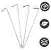 20pcs Ground Nail Tent Stakes Heavy Duty Peg Outdoor Camping Tent Spikes Tarp Anchors Silver Iron view 4