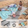 WEKAPO Beach Blanket - Sandproof Waterproof Extra Large Beach Mat | Oversized Sand-Free Lightweight Quick-Drying | Beach Vacation Essentials with Stakes & Corner Pockets (Grey, 9x7 FT) view 3