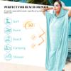 Catalonia Absorbent Surf Poncho Men Women, Quick Dry Towel Changing Poncho, Hooded Towel Robe Adult, Changing Robe for Beach Surfing Swimming view 3