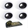 Powerflex Skateboards 52mm Gumball White/Black Skateboard Wheels - 83b with Viper Strike 8mm Precision ABEC 7 Skateboard Bearings - Bundle of 2 Items view 1