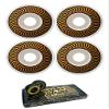 Spitfire Wheels 53mm Classics White/Orange Skateboard Wheels - 99a with Viper Strike Skateboard Bearings 8mm Precision ABEC 7 Skateboard Bearings - Bundle of 2 Items view 1
