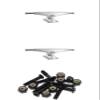 Krux Trucks Standard Polished Skateboard Trucks - 5.0" Hanger 7.6" Axle with 1" Raven Black Hardware - Bundle of 2 items view 1