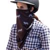 UPF 50+ V Neck Gaiter for Women and Girls, Best Neck and Chest Sun Protection, Ear Loops and Nose Clip, Black view 2