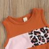 Qiylii Toddler Baby Girl Short Sets, Sunflower Print Sleeveless Tank Top Shirts and Shorts 2-Piece Summer Outfit (Brown Leopard, 2-3 Years) view 4