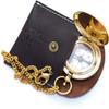 VERTERIS Nautical Vintage Compass Solid Brass Compass in a Black Leather Case view 4