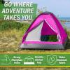 2 Person Camping Tent with Rain Fly and Carrying Bag  Lightweight Outdoor Pop Up Tents for Camping Essentials, Music Festivals, Backpacking, Hiking, or Beach Shelter by Wakeman Outdoors view 3