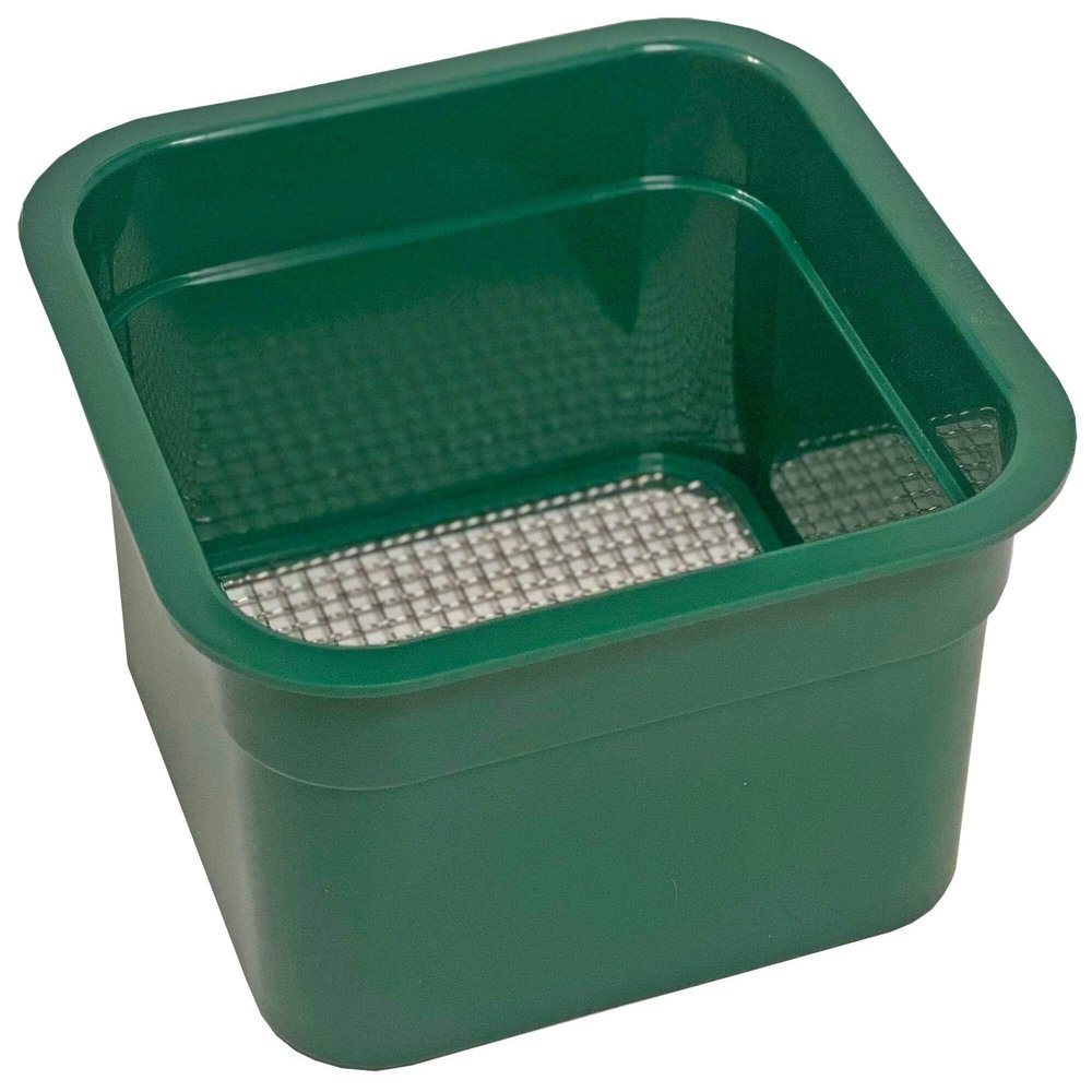 Sluice Fox mini Classifier Screen Gold panning Kits, Stainless Steel Screen mesh sifting Sieve Prospecting and gem Sorting; Shark Tooth sift Sifter #05 Mesh Screen (25 Holes per sq.in.) Green