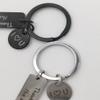 BGTY Stainless Steel Keyring Engraved Thank for All The I Love You Key Ring Couple Keychain Jewelry Gifts (Silver regular font) view 3