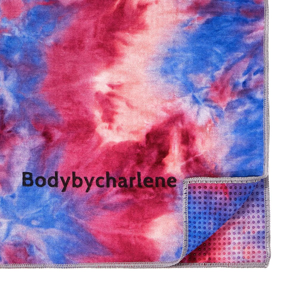Bodybycharlene - Yoga Towel Super Soft, Sweat Absorbent, Non-Slip, 72X24 inch (Camellia)