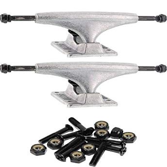 Blank Skateboards Classic Raw Skateboard Trucks - 4.25" Hanger 7.0" Axle with 1" Raven Black Hardware - Bundle of 2 items