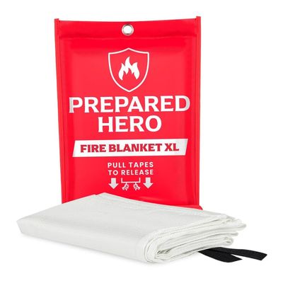 Hero Extra Large Emergency Fire Suppression Blanket - 1 Pack, XL Fiberglass Fire Blanket, 47' x 71'