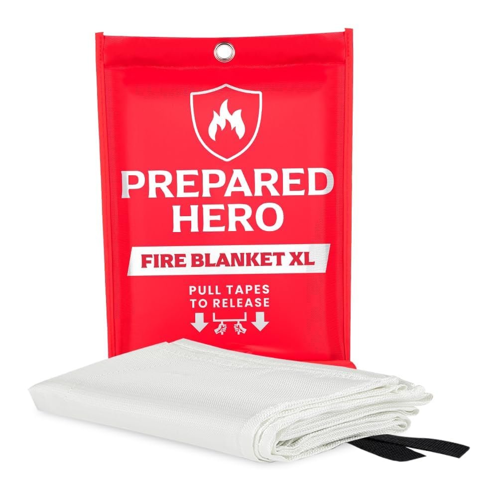 Hero Extra Large Emergency Fire Suppression Blanket - 1 Pack, XL Fiberglass Fire Blanket, 47' x 71'