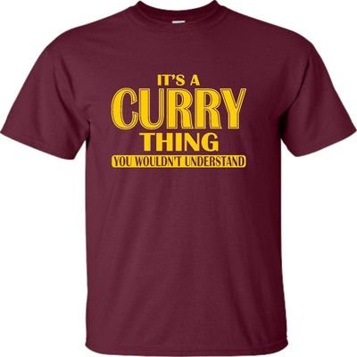 Go All Out YL 14-16 Maroon Youth It's A Curry Thing You Wouldn't Understand T-Shirt