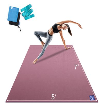MRO Extra Large Yoga Mat, 12'x6'/9'x6'/7'x5'/6'x4' (9MM) Extra Wide and Thick Exercise Mats for Home Gym Workout, Non-Slip, Soft for Women and Men Fitness, Ideal for Barefoot Yoga, Pilates, stretching