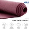 MRO Extra Large Yoga Mat, 12'x6'/9'x6'/7'x5'/6'x4' (9MM) Extra Wide and Thick Exercise Mats for Home Gym Workout, Non-Slip, Soft for Women and Men Fitness, Ideal for Barefoot Yoga, Pilates, stretching view 4
