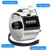 FEBSNOW Hand Tally Counter 4 Digital Clicker Counter for Sport Row School Event (Metallic) view 3