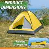 2 Person Camping Tent with Rain Fly and Carrying Bag - Lightweight Outdoor Tent for Backpacking, Hiking, or Beach Use by Wakeman Outdoors (Yellow) view 2