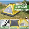 2 Person Camping Tent with Rain Fly and Carrying Bag - Lightweight Outdoor Tent for Backpacking, Hiking, or Beach Use by Wakeman Outdoors (Yellow) view 4