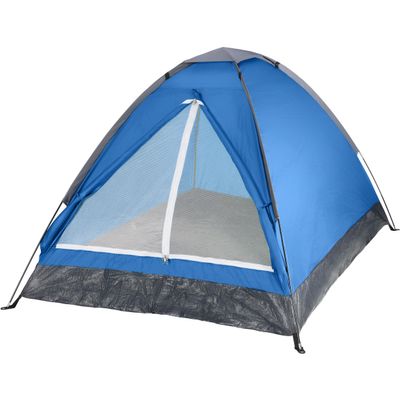 2 Person Tent Rain Fly & Carrying Bag Lightweight Dome Tents for Kids or Adults Camping, Backpacking, and Hiking Gear by Wakeman Outdoors (Blue)