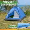 2 Person Tent  Rain Fly & Carrying Bag  Lightweight Dome Tents for Kids or Adults  Camping, Backpacking, and Hiking Gear by Wakeman Outdoors (Blue) view 2