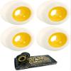 Powerflex Skateboards 54mm Rock Candy White/Clear Yellow Skateboard Wheels - 84b with Viper Strike 8mm Precision ABEC 7 Skateboard Bearings - Bundle of 2 Items view 1