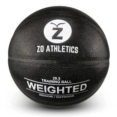 Zo Athletics Weighted Basketball - Workout Included on The 3lb Heavy Basketball for Training and Dribbling Drills - Training Equipment for Adults and Youth (Black)