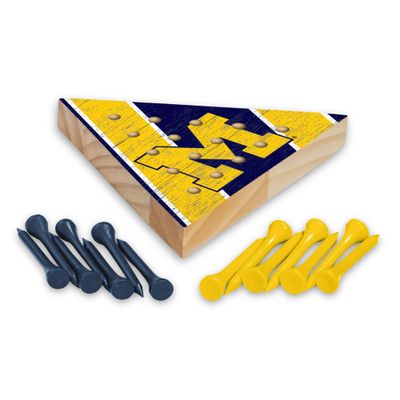 Rico Industries NCAA Michigan Wolverines Peg Pyramid Game