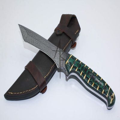 Alyaan Blades Handmade Fighter knife High Carbon Stainless Steel Sharp edge Perfect Survival, Tactical, Camping Bushcraft Knife With Leather Sheath