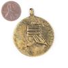 The Bead Chest Brass Ethiopian Royal Emblem Pendant (40x46mm) view 2